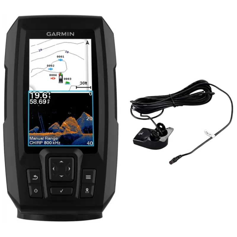 Sonda GPS par Pesca Garmin Striker Plus 4 + Transductor de Doble Haz (010-01870-01)