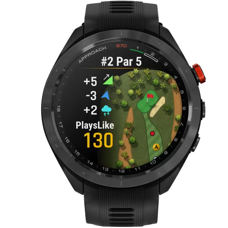 Reloj GPS Garmin Approach S70 47mm - Black/Red (010-02746-02)