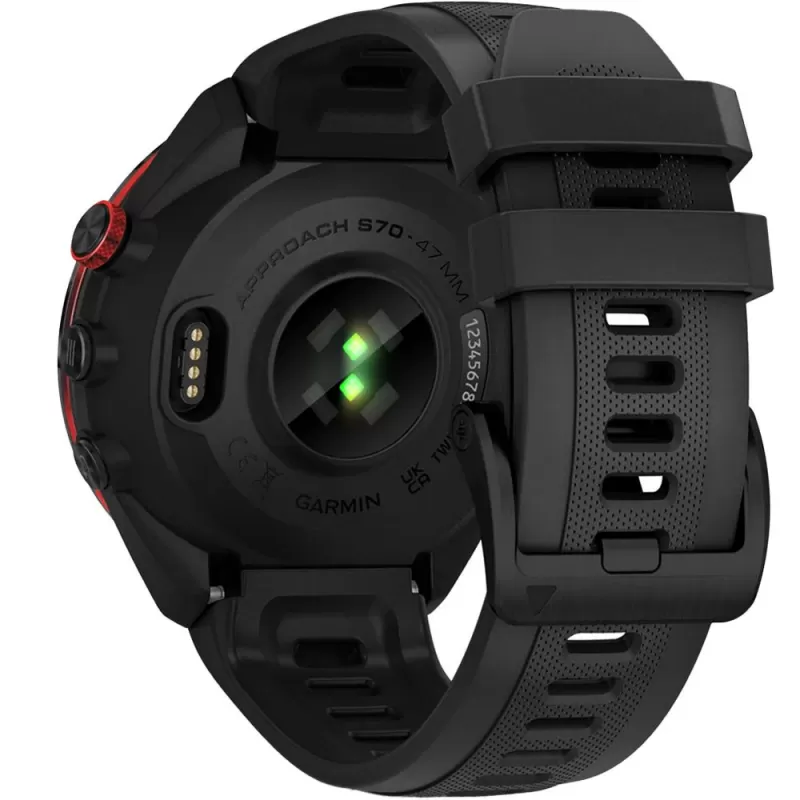 Reloj GPS Garmin Approach S70 47mm - Black/Red (010-02746-02)