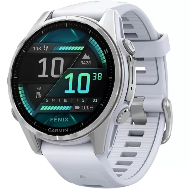Reloj GPS Garmin Fēnix 8 43mm AMOLED - Silver/Whitestone (010-02903-00)