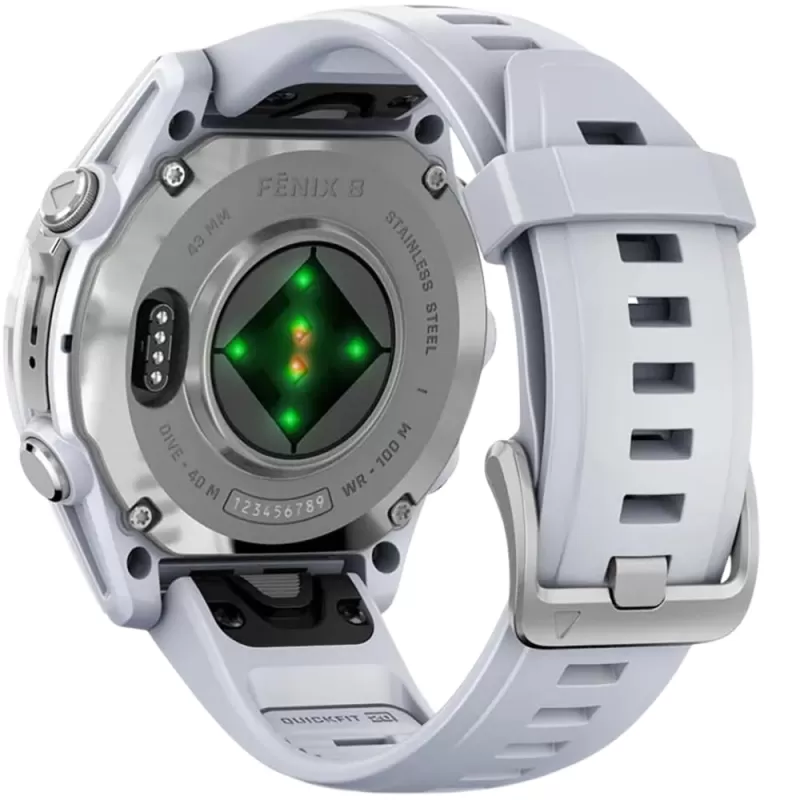 Reloj GPS Garmin Fēnix 8 43mm AMOLED - Silver/Whitestone (010-02903-00)