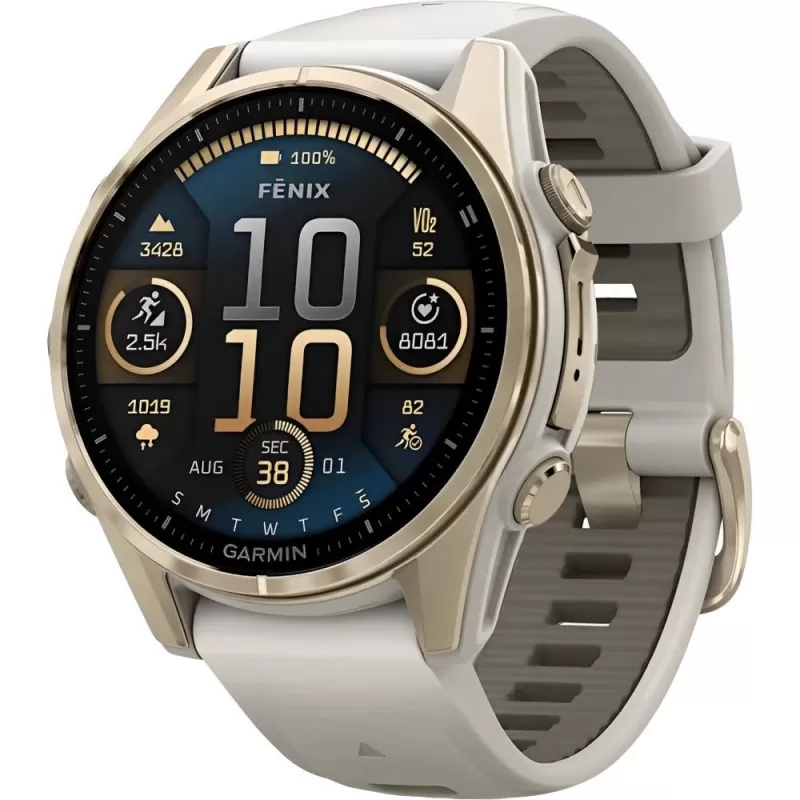 Reloj GPS Garmin Fēnix 8 43mm AMOLED - Soft Gold/Beige (010-02903-10)