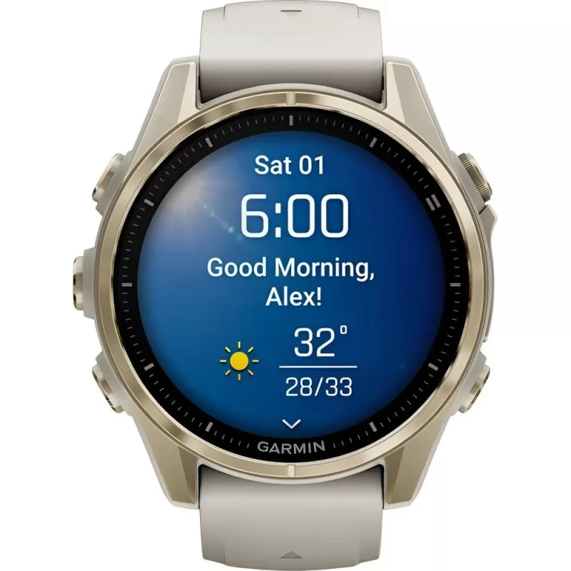 Reloj GPS Garmin Fēnix 8 43mm AMOLED - Soft Gold/Beige (010-02903-10)
