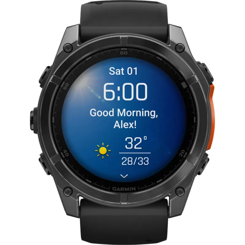 Reloj GPS Garmin Fēnix 8 51mm AMOLED - Slate Gray/Black (010-02905-00) (Caja Fea)