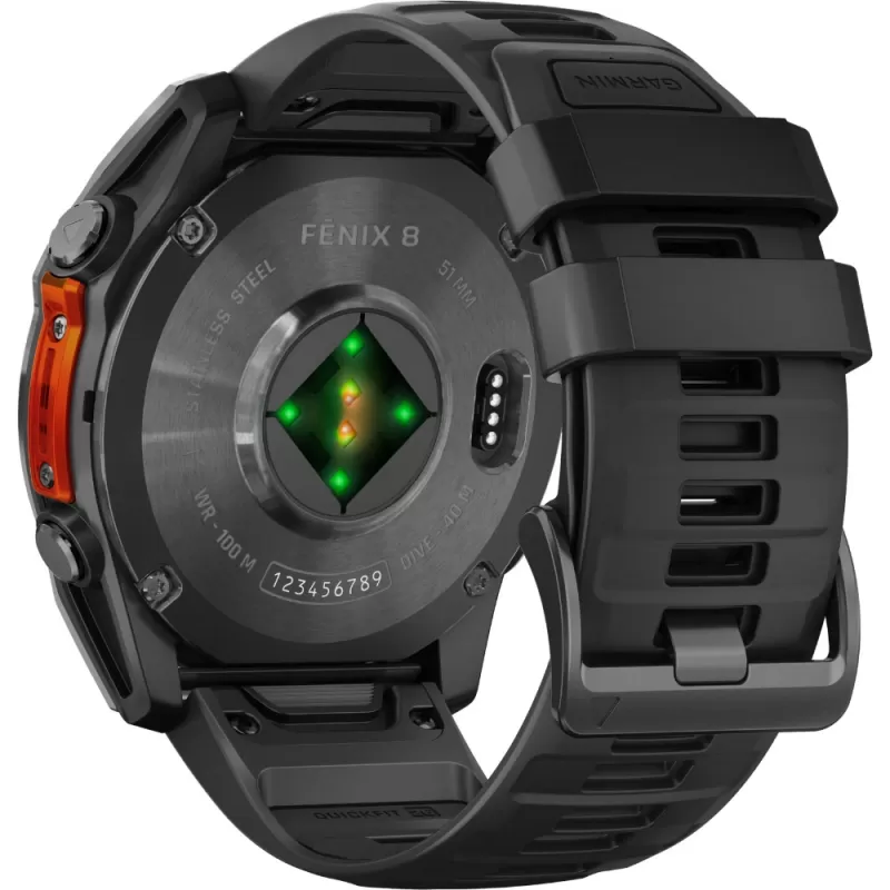 Reloj GPS Garmin Fēnix 8 51mm AMOLED - Slate Gray/Black (010-02905-00) (Caja Fea)