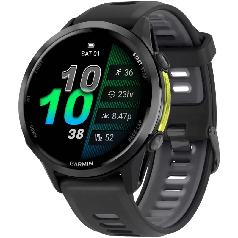 Reloj GPS Garmin Forerunner 970 - Titanium Gray/Black/Translucent Whitestone Band (010-02969-00)