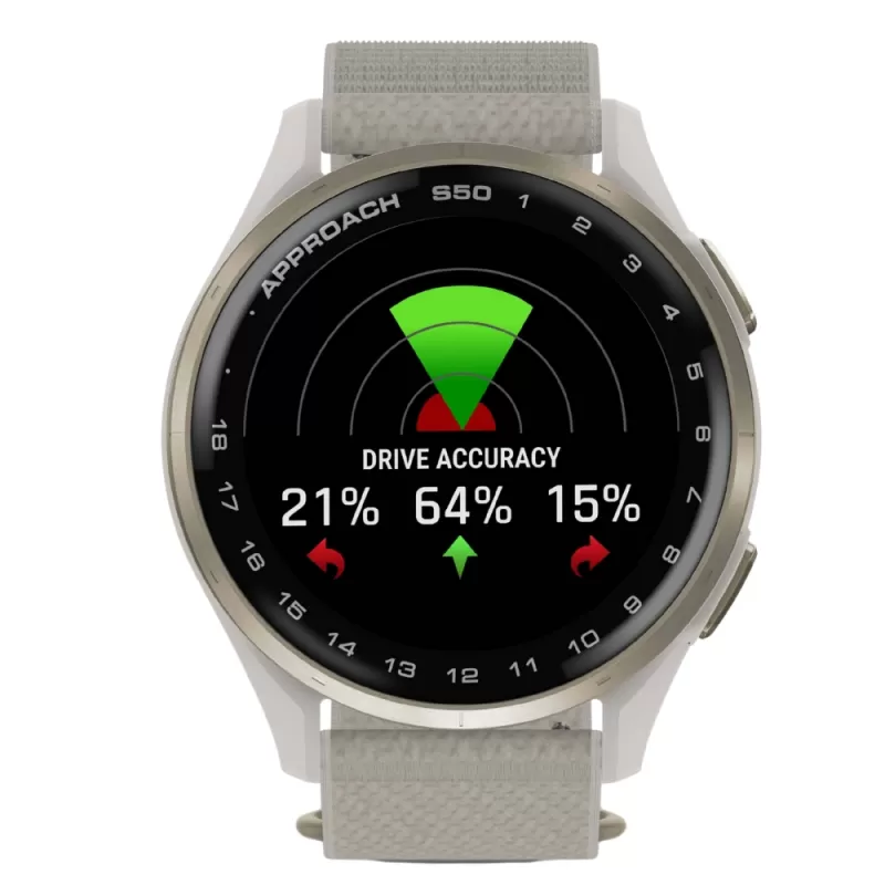 Reloj GPS Garmin Approach S50 - Cream Gold/Ivory (010-03010-01)