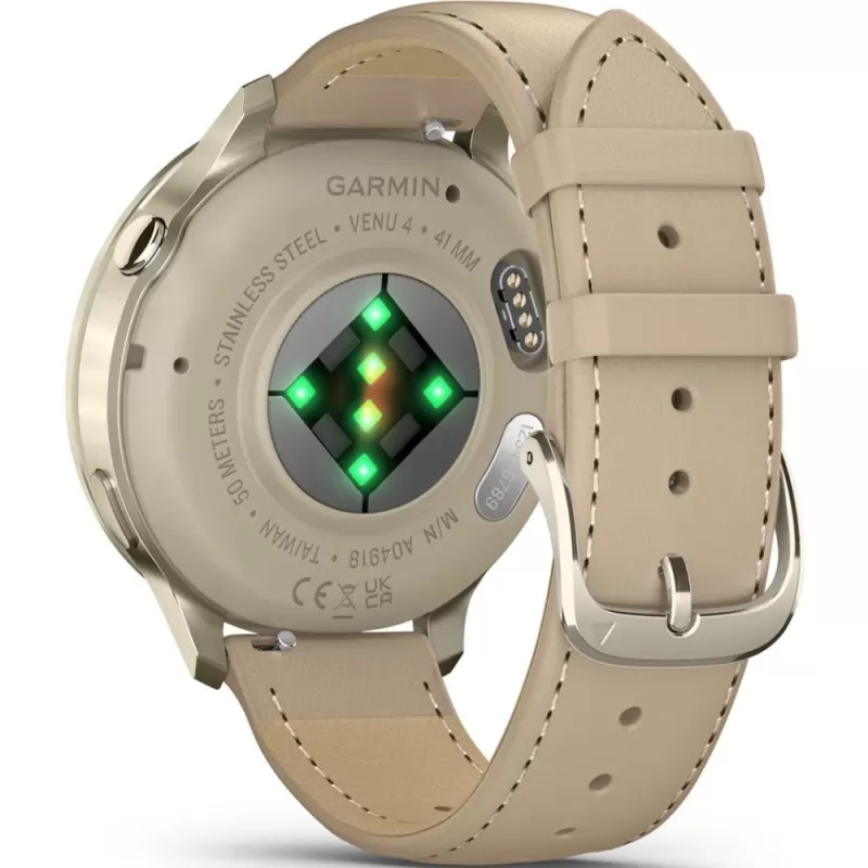 Reloj GPS Garmin Venu 4 41mm Gold/Beige + Silicone Band Bone (010-03013-03)