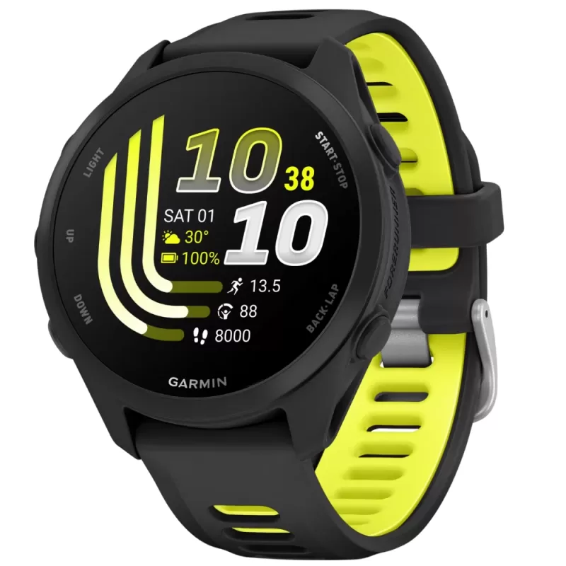 Reloj GPS Garmin Forerunner 170 Music 43mm - Black/AMP Yellow (010-03920-10)