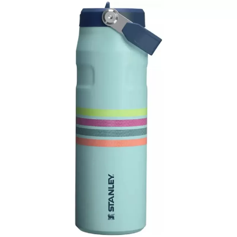 Termo Stanley The Aerolight IceFlow Bottle Flip Straw 2.0 Lid 710mL - Seafoam Stripe