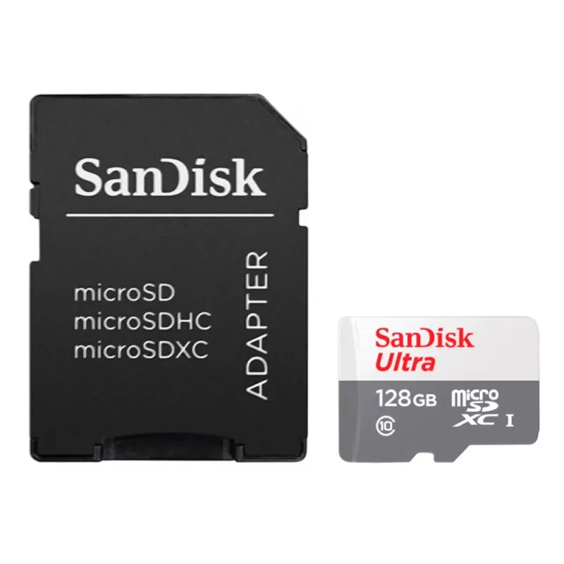 Memoria MicroSD SanDisk Ultra 128GB 100MB/s (SDSQU...