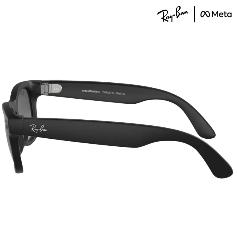 Lente de Sol Smart Ray-Ban Meta Wayfarer RW4006 - Matte Black/Polar Gradient Graphite