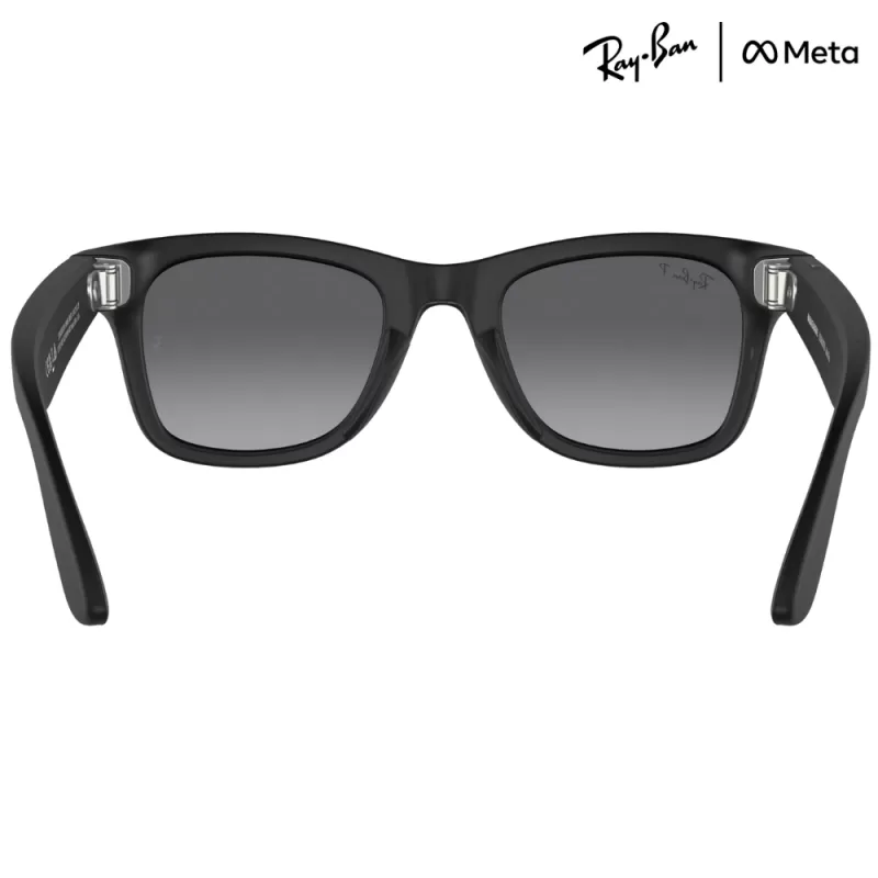Lente de Sol Smart Ray-Ban Meta Wayfarer RW4006 - Matte Black/Polar Gradient Graphite