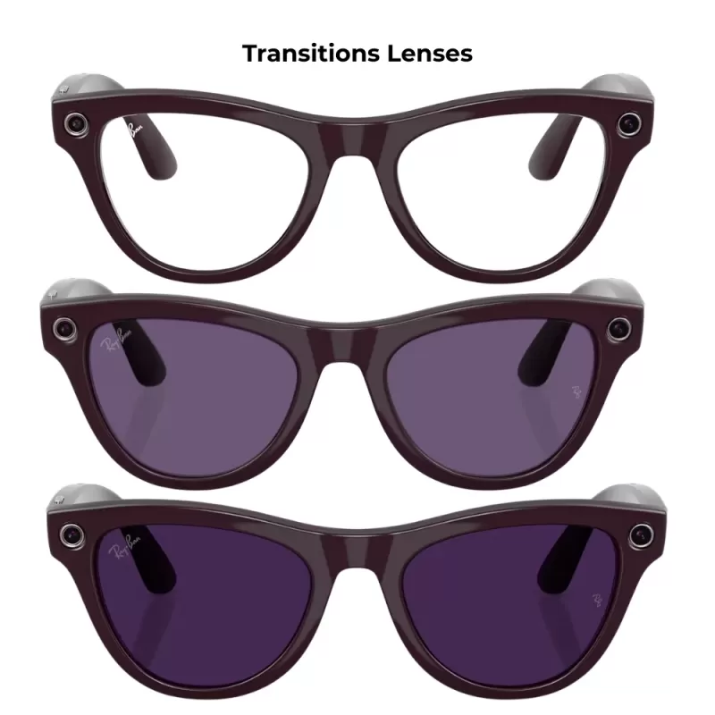 Lentes de Sol Ray-Ban Meta Skyler (Gen 2) RW4014 - Shiny Mystic Violet/Transitions Amethyst