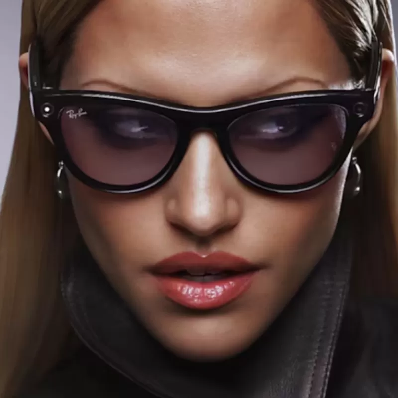 Lentes de Sol Ray-Ban Meta Skyler (Gen 2) RW4014 - Shiny Black/Transitions Amethyst