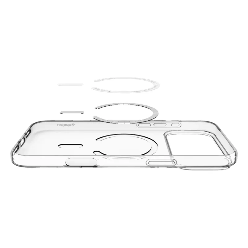 Capa Spigen iPhone 17 Pro Max Crystal Flex MagFit ACS09598 - Clear White