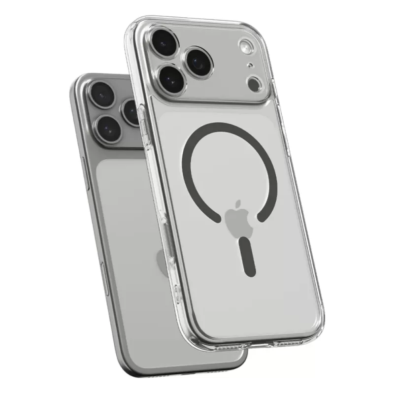 Capa Spigen iPhone 17 Pro Max Crystal Hybrid MagFit ACS09600 - Clear Graphite