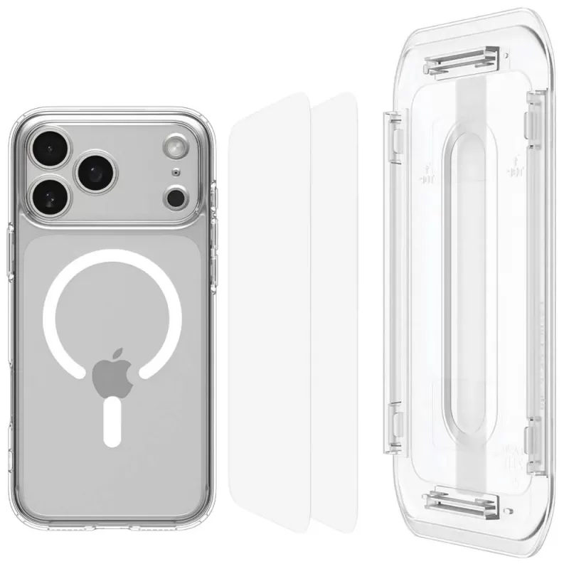 Capa Spigen iPhone 17 Pro Ultra Hybrid Pack MagFit ACS09949 - Clear White Capa Spigen iPhone 17 Pro Ultra Hybrid Pack MagFit ACS09949 - Clear White