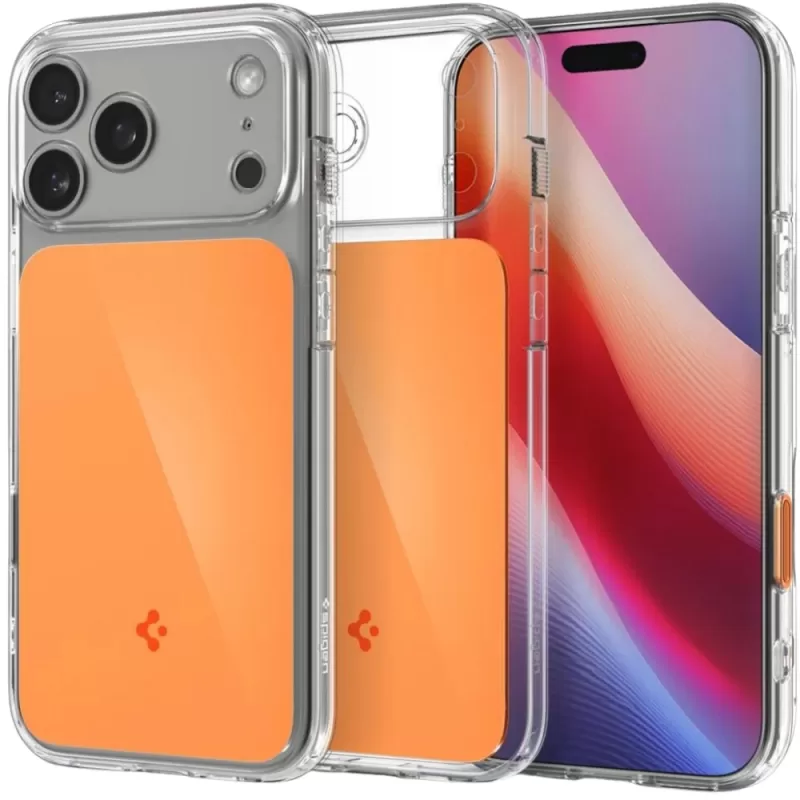 Capa Spigen iPhone 17 Pro Ultra Hybrid T MagFit ACS10477 - Glossy Orange