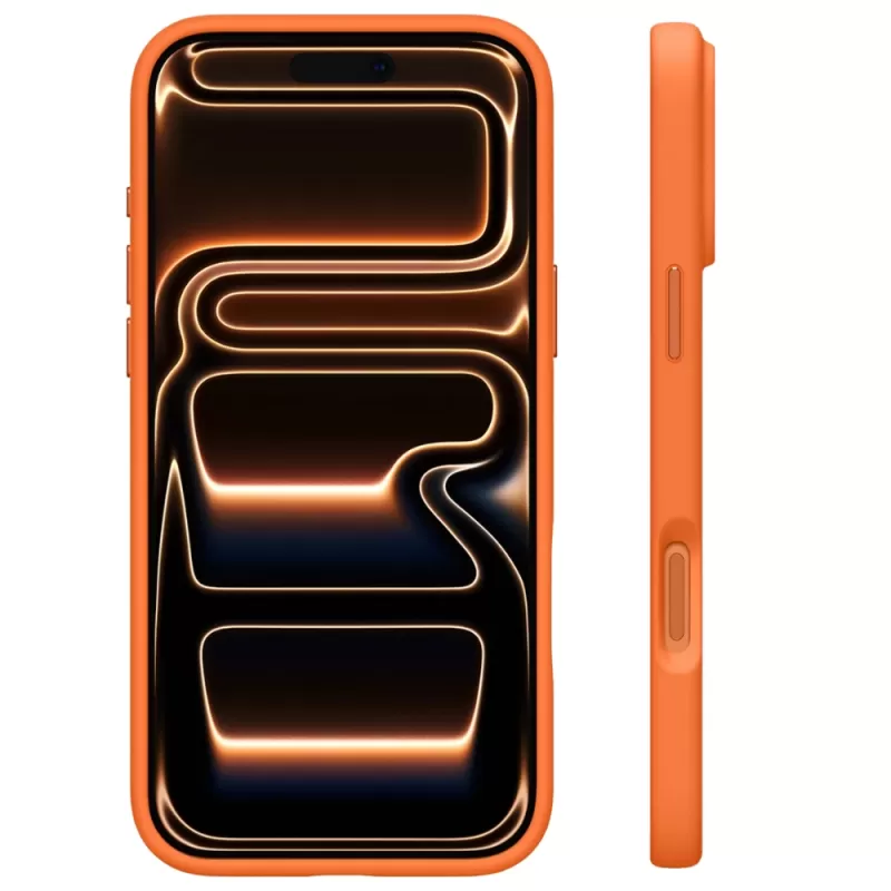 Capa Spigen iPhone 17 Pro Max ACS11378 Silicone Fit - Cosmic Orange