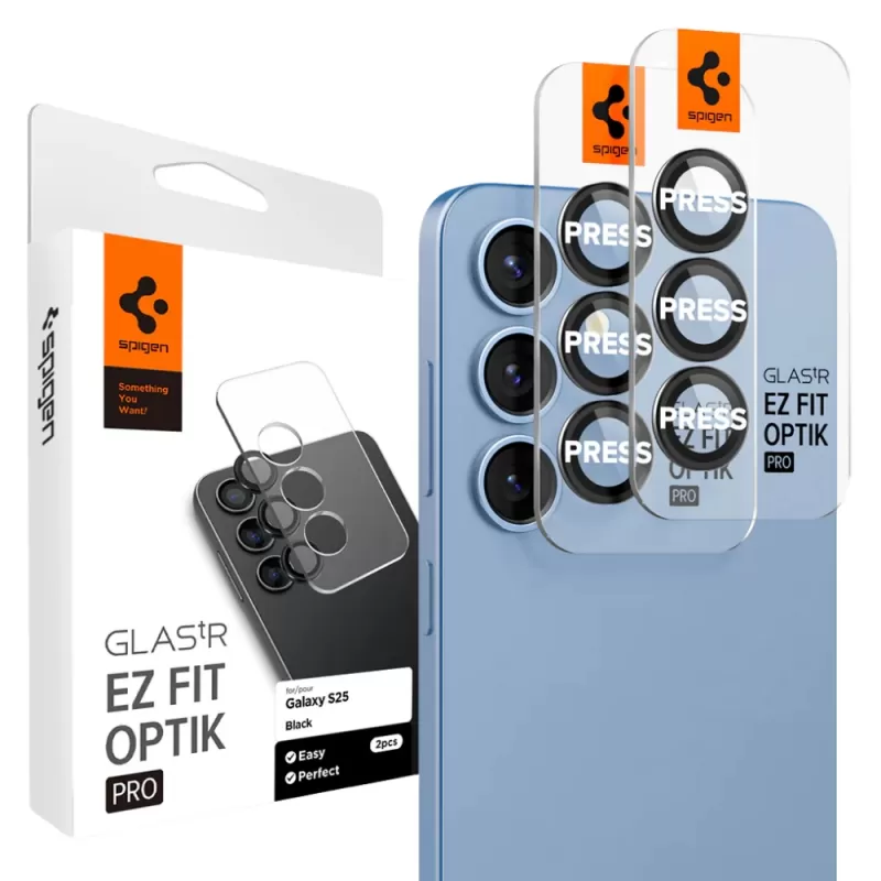 Protector de Cámaras Spigen para Galaxy S25+ AGL09086 - Black (2 Pack)