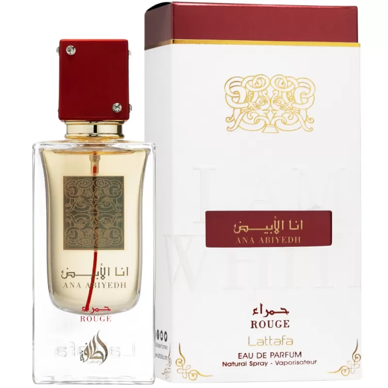 Perfume Lattafa Ana Abiyedh Rouge EDP Unisex - 60m...