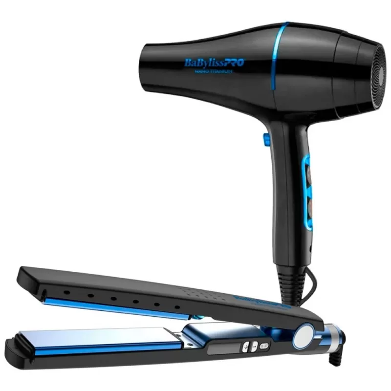 Alisador + Secador BaBylissPRO NanoTitanium BBLPP43UZ 2000W 220V - Black Alisador + Secador BaBylissPRO NanoTitanium BBLPP43UZ 2000W 220V - Black