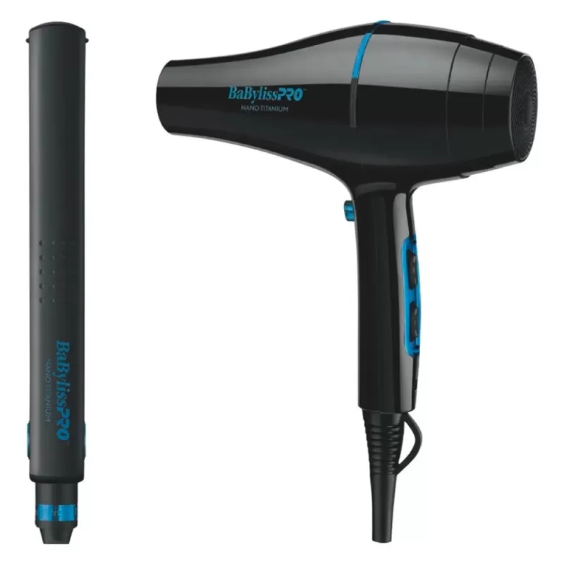 Alisador + Secador BaBylissPRO NanoTitanium BBLPP43UZ 2000W 220V - Black