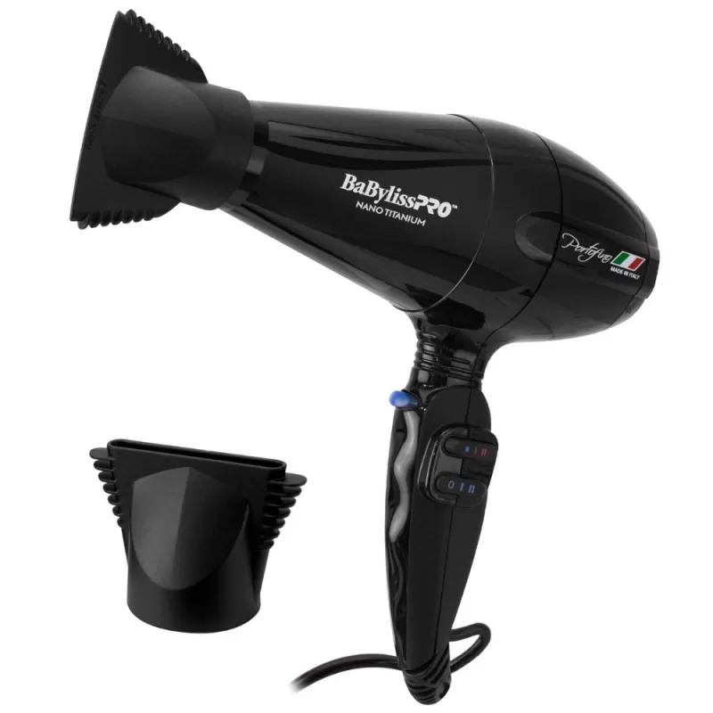 Secador de Cabello BaBylissPro Nano Titanium Portfino 6600 BNT6610NUZ 2000W 220V - Black