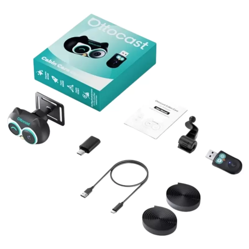 Adaptador Multimedia/Baby Cámara Ottocast Cabin Care CA520 para CarPlay - Black
