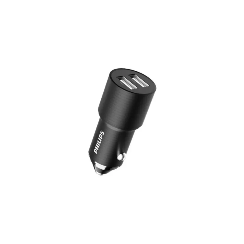 Cargador Vehicular Philips DLP3521NB/70 Dual USB-A - Black