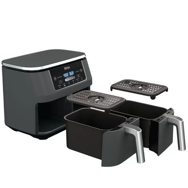 Air Fryer Ninja Foodi 2-Basket DZ201 1690W 7.4L 110V - Dark Gray