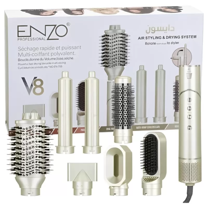 Secador Multiestilizador Enzo V8 EN-755 8 en 1 1500W 220V - Green