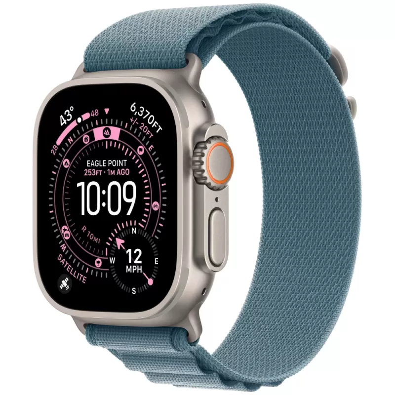 Apple Watch Ultra 3 MEWM4LW/A 49mm (GPS+Cellular) - Natural Titanium/Light Blue Alpine Loop