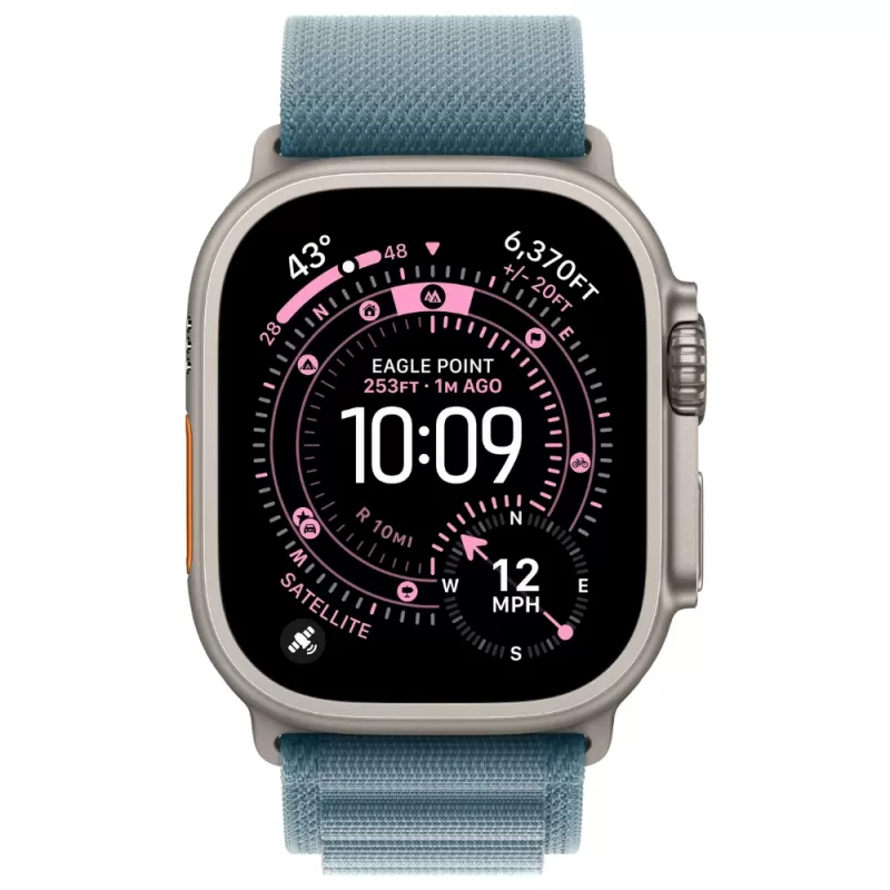 Apple Watch Ultra 3 MEWM4LW/A 49mm (GPS+Cellular) - Natural Titanium/Light Blue Alpine Loop