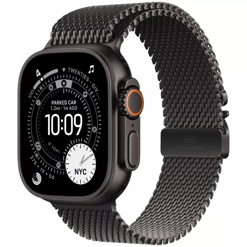 Apple Watch Ultra 3 MF1T4LW/A 49mm (GPS+Cellular) - Black Titanium Milanese Loop
