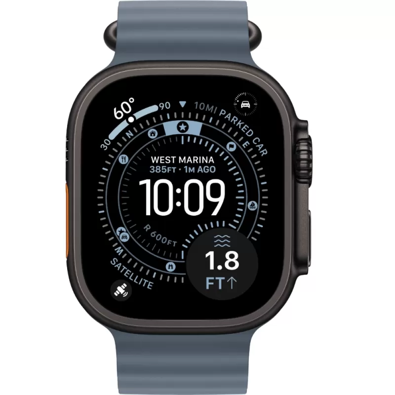 Apple Watch Ultra 3 MF254LW/A 49mm (GPS+Celular) - Black Titanium/Anchor Blue Ocean Band