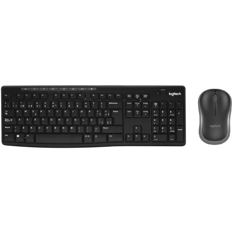 Teclado + Mouse Wireless Logitech MK270 - Negro (Español)