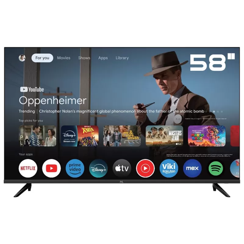 Smart TV QLED Mtek 58" MKQ58FSGU 4K Ultra HD