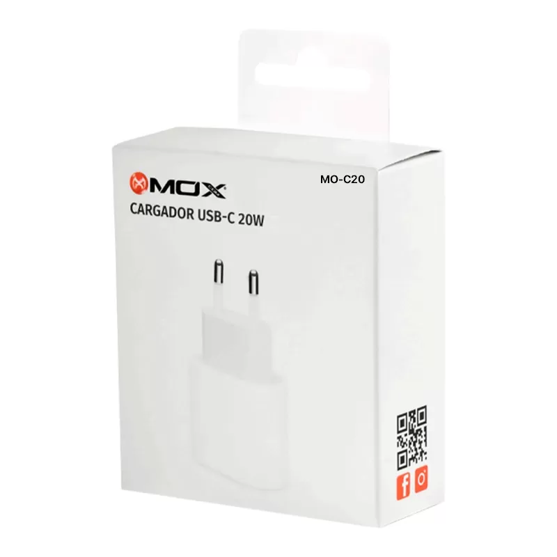 Adaptador Mox USB-C MO-C20 20W - White