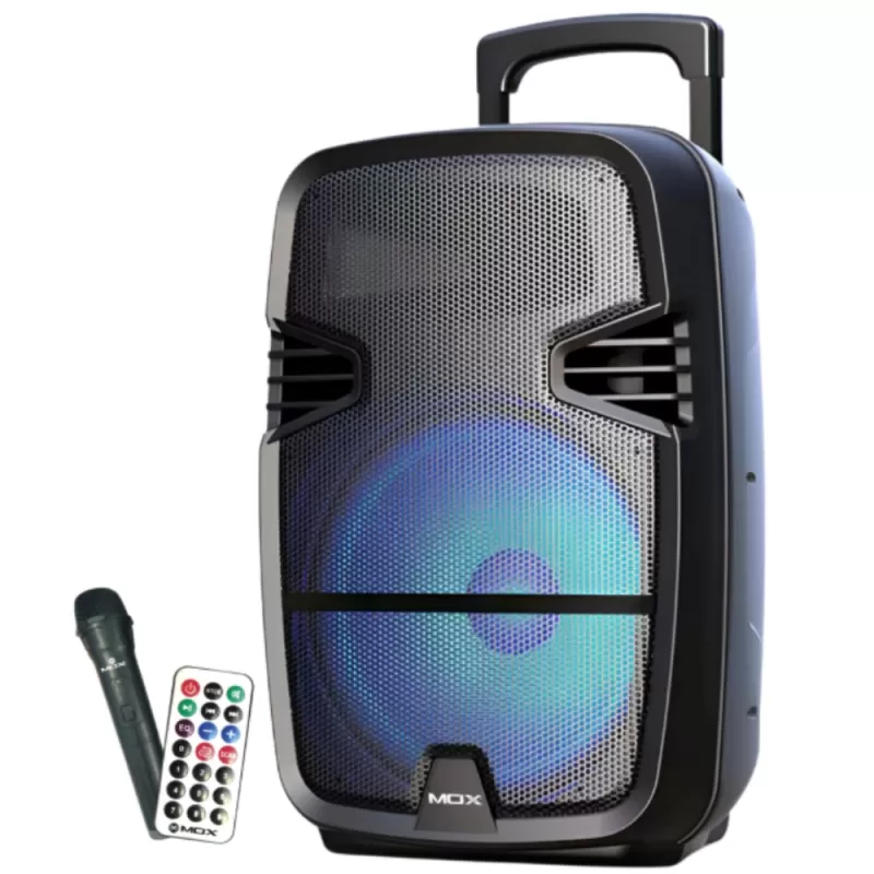 Parlante Mox MO-S1209 12" Bluetooth RGB - Bla...