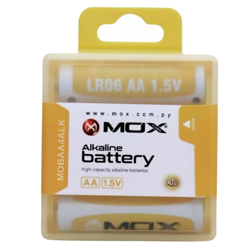 Pilas AA Alcalinas Mox MOBAA4ALK LR06 1.5V (4 Unid...