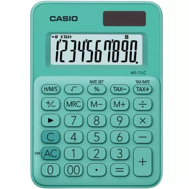 Calculadora Casio MS-7UC-GN 10 Dígitos - Green