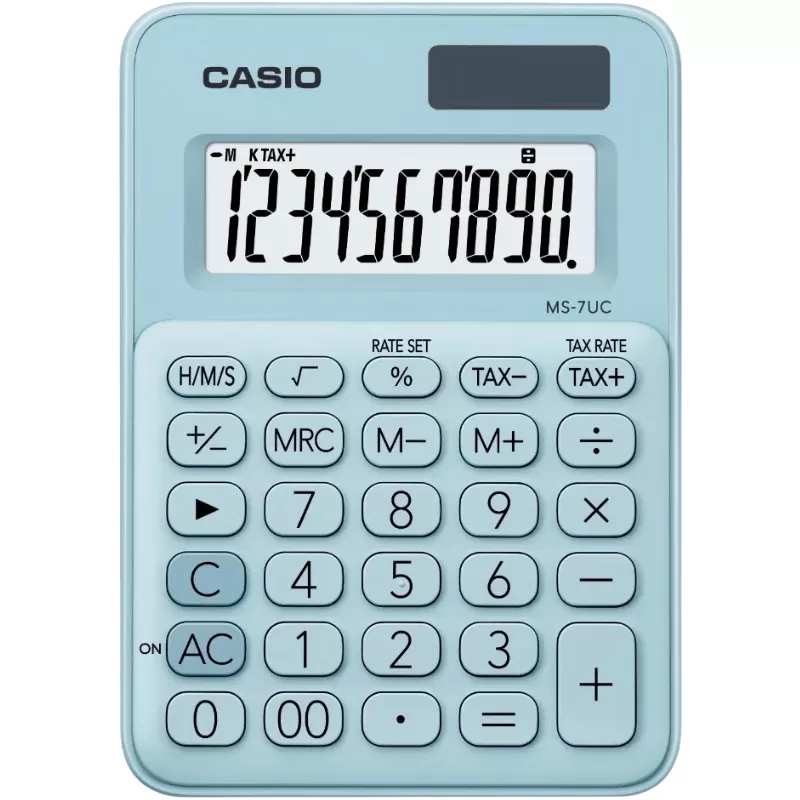 Calculadora Casio MS-7UC-LB 10 Dígitos - Sky blue