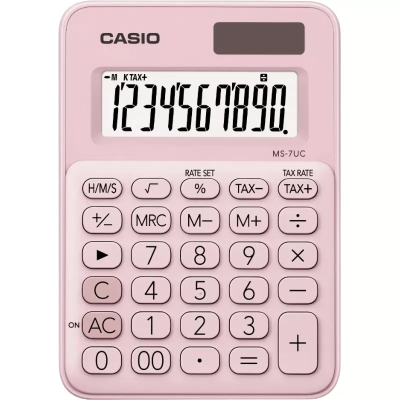 Calculadora Casio MS-7UC-PK 10 Dígitos - Pink