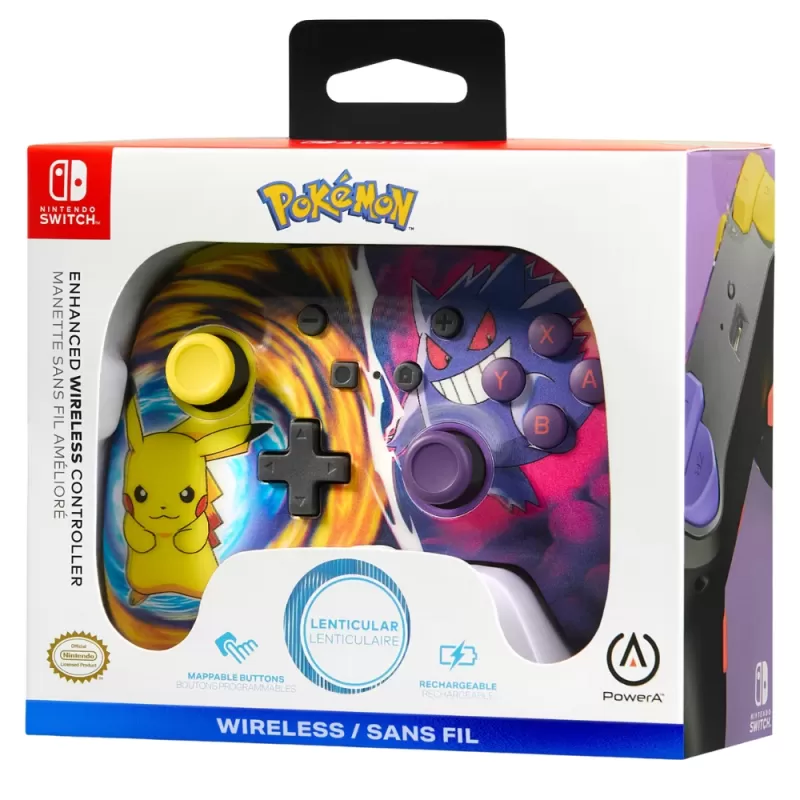 Control Wireless PowerA Nintendo Switch - Pikachu vs Gengar (PWA-A-13341)