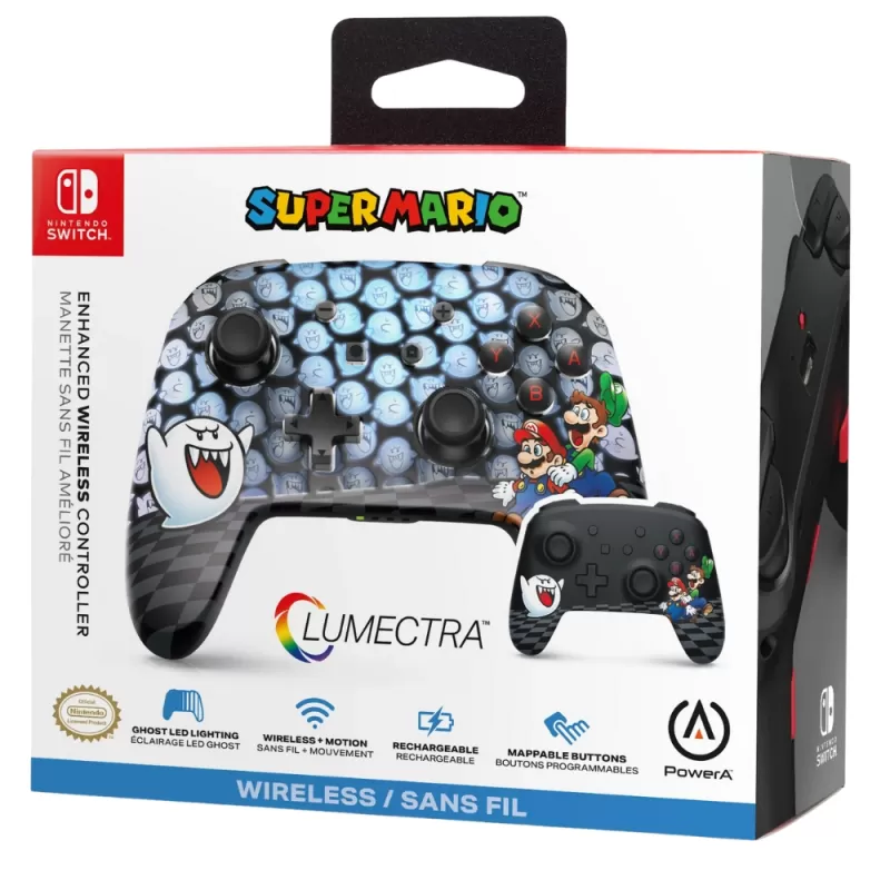 Control Wireless PowerA Nintendo Switch Lumectra - Super Mario Peek-a-Boo (PWA-A-13541)