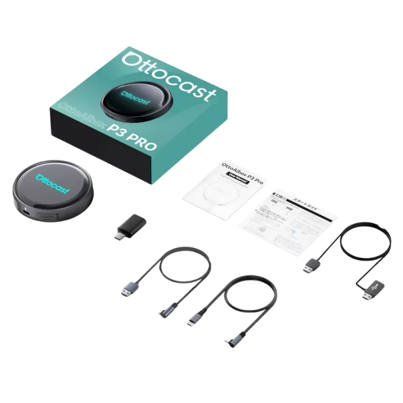 Multimedia Ottocast OttoAibox P3 Pro PCS61 para CarPlay/Android Auto - Black