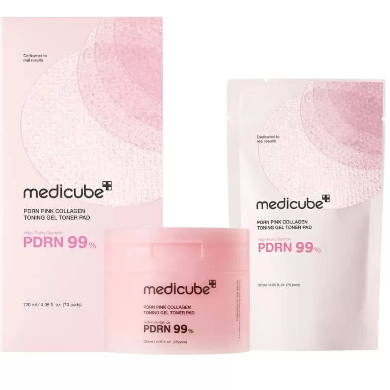 Almohadillas Tónicas Facial Medicube PDRN Pink Co...