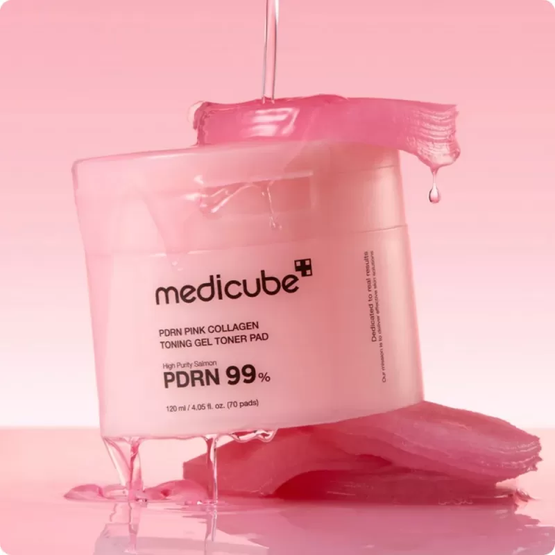 Almohadillas Tónicas Facial Medicube PDRN Pink Collagen - 70 Pads